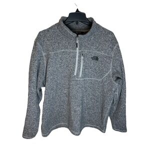 Mens The NORTH FACE Gray Gordon Lyons 1/2 Zip Sweater Jacket XXL